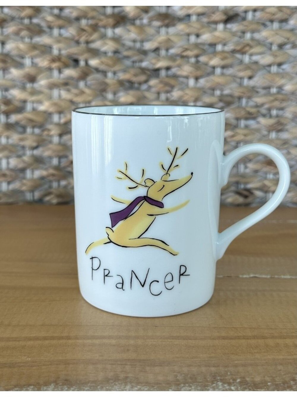 Pottery Barn Reindeer Mug Series “Prancer” Christmas Coffee Cup Replacement 10oz